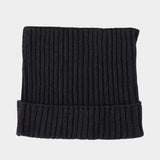 Beanie - Acne Studios - Cotton - Dark Grey