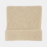 Beanie - Acne Studios - Cotton - Beige