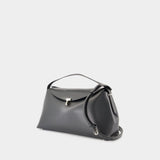 T-Lock Top Handle Purse - TOTEME - Leather - Brown