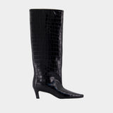 Wide Shaft Boots - TOTEME - Leather - Black