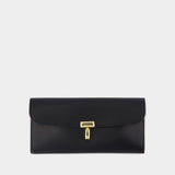 T-Lock Wallet - TOTEME - Leather - Black