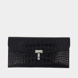T-Lock Coin Purse - TOTEME - Leather - Black