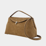T-Lock Top Handle Purse - TOTEME - Leather - Brown