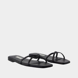 Crossover Sandals - TOTEME - Leather - Black