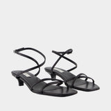 Crossover Sandals - TOTEME - Leather - Black