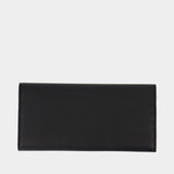 T-Lock Grained Coin Purse - TOTEME - Leather - Black