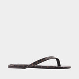 Croco Sandals - TOTEME - Leather - Brown