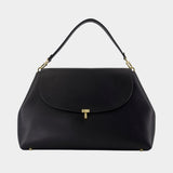 T-Lock Satchel Purse - TOTEME - Leather - Black
