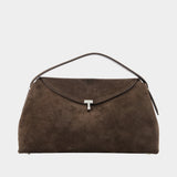 T-Lock Top Handle Purse - TOTEME - Leather - Brown