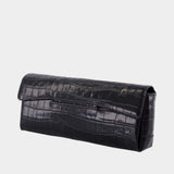 T-Clutch Pouch - TOTEME - Leather - Black