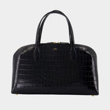 Medium Lounge Zip Shopper Bag - TOTEME - Leather - Black