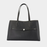 Lounge Shopper Bag - TOTEME - Leather - Black