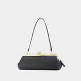Kisslock Frame 30 Shoulder Bag - Coach - Leather - Black