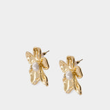 Pearl Flower Earrings - SELF PORTRAIT - Metal - Gold