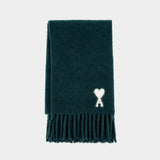 Quota Ami De Coeur Scarf - AMI Paris - Wool - Khaki