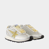 Running Marathon Sneakers - Golden Goose Deluxe Brand - Leather - Silver