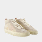 Mid Star Sneakers - Golden Goose Deluxe Brand - Leather - Beige