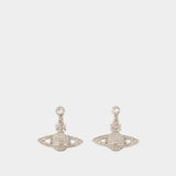 Mini Bas Relief Drop Earrings - Vivienne Westwood - Metal - Grey