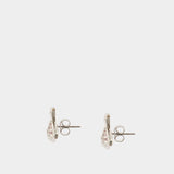 Mini Low Relief Earrings - Vivienne Westwood - Brass - Silvered