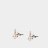 Grace Relief Earrings - Vivienne Westwood - Brass - Silvered