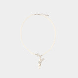 Claude Small Pearl necklace - Vivienne Westwood - Brass - Silver plated