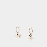 Luzie Earrings - Vivienne Westwood - Brass - Silvered