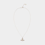 Necklace Assita Bas Relief - Vivienne Westwood - Brass - Silver plated