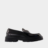 Loafers - Versace - Leather - Black