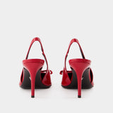 Gianni Ribbon Pumps - Versace - Leather - Red