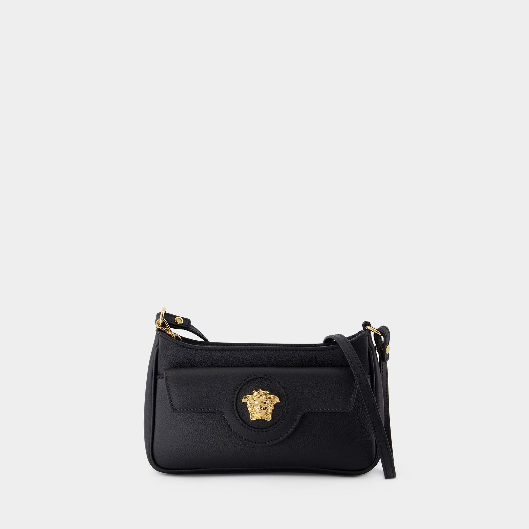 Mini Vitello Shoulder Bag - Versace - Leather - Black Mini Vitello Shoulder Bag - Versace - Leather - Black