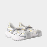 Mary Jane Sneakers - Versace - Synthetic - White