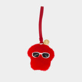 Charm Keychain - Versace - Leather - Red