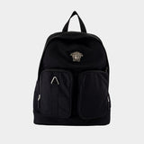 Backpack - Versace - Nylon - Black