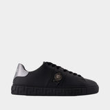 Sneakers - Versace - Leather - Black