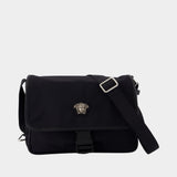 Messenger Crossbody - Versace - Nylon - Black