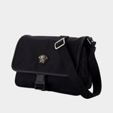 Messenger Crossbody - Versace - Nylon - Black