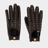 Gloves - Versace - Leather - Black