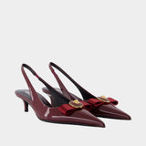 T.45 Pumps - Versace - Leather - Burgundy