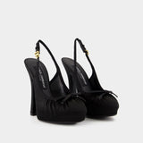 Slingback pumps - Dolce&Gabbana - Satin - Black