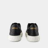 Sneakers - Versace - Leather - Black
