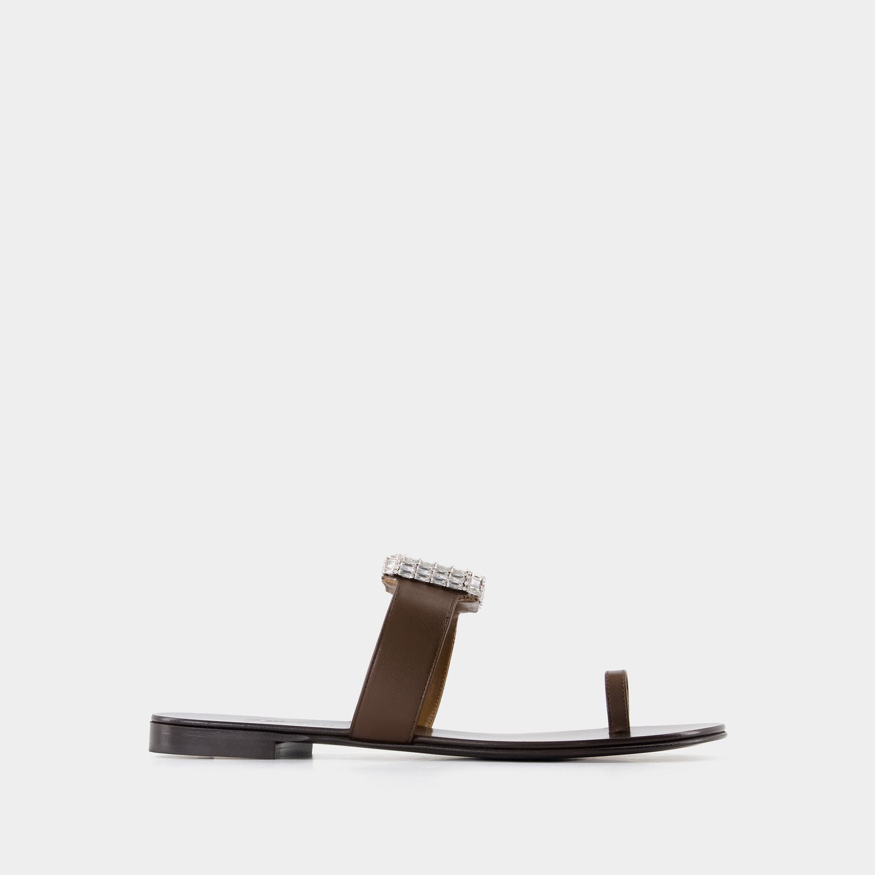 サンダル・ミュール Blahir Flat Sandals - Giuseppe Zanotti - Leather - Brown Blahir Flat Sandals - Giuseppe Zanotti - Leather - Brown
