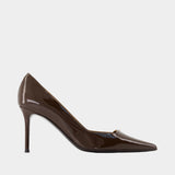 Raquel 85 Pumps - Giuseppe Zanotti - Leather - Brown