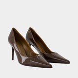 Raquel 85 Pumps - Giuseppe Zanotti - Leather - Brown