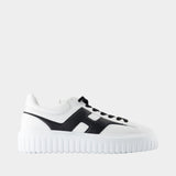 H Stripes Sneakers - Hogan - Leather - White
