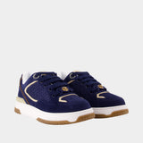 Sneakers - Versace - Leather - Blue