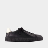 Sneakers - Versace - Leather - Black