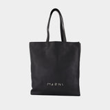Museo Soft New Large Shopper Bag - Marni - Leather - Black