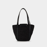 Small Shopper Bag - Marni - Raffia - Black
