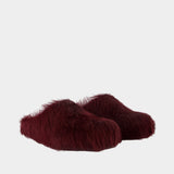 Fussbett Mules - Marni - Leather - Burgundy