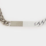 Minimal Logo Id Tag Necklace - MM6 Maison Margiela - Metal - Silver